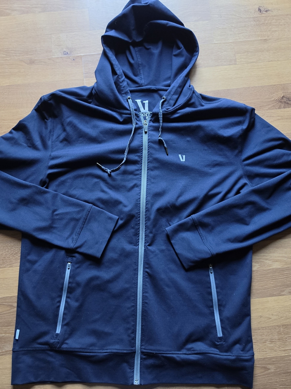 Men's Black Full-Zip Hooded Jacket